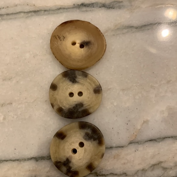 Vintage Coat Buttons Tortoise Shell Pattern 10 original pieces - Picture 7 of 9